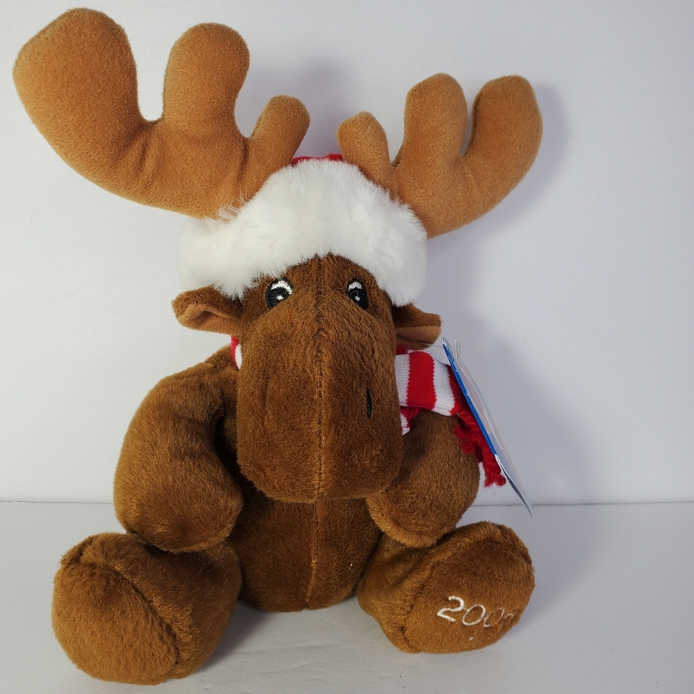 Kris Moose Vintage Sears Holiday Christmas Moose Plush 2005